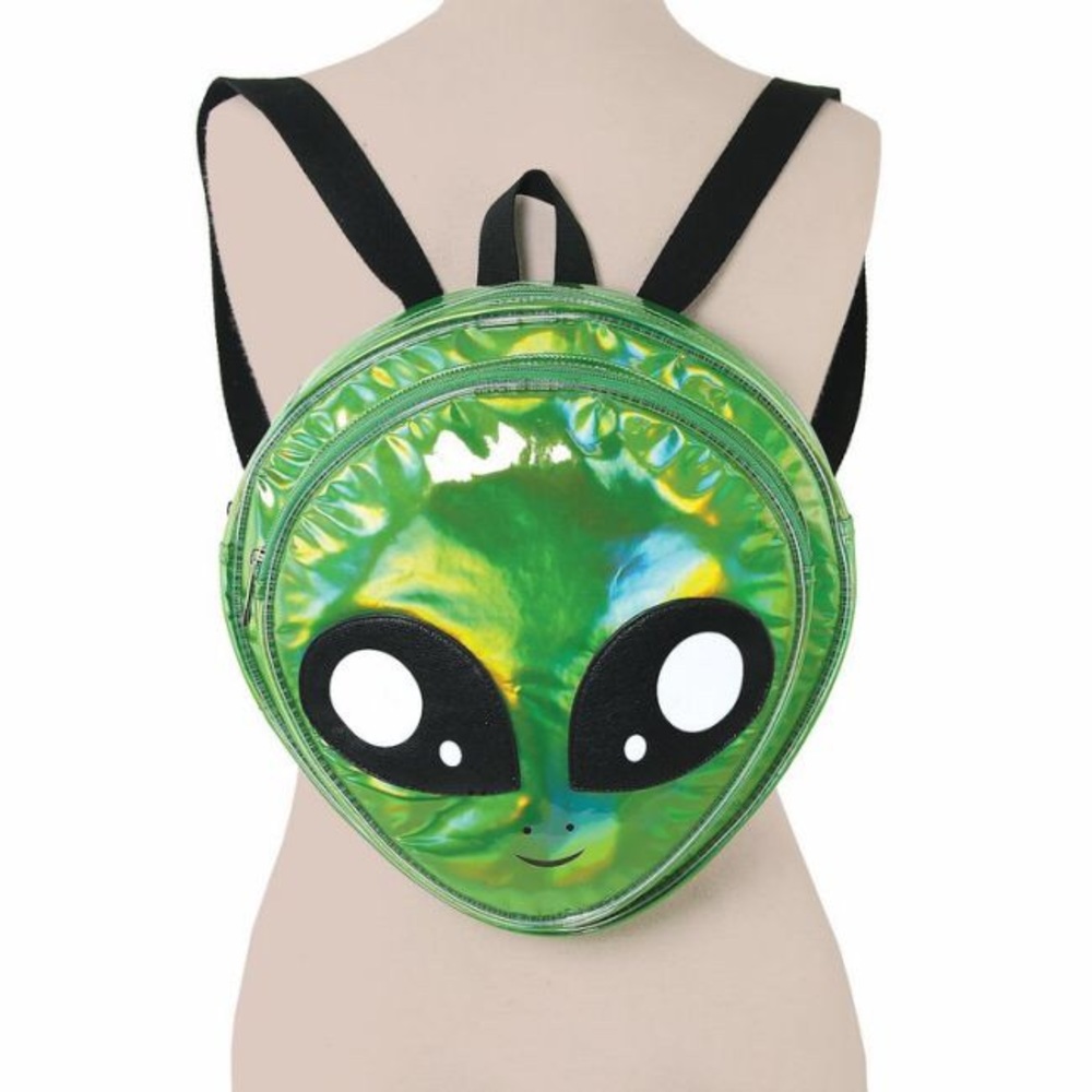 NWT Sleepyville Critters Alien Head Backpack